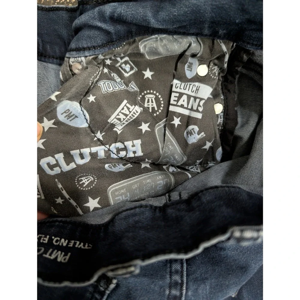 Mugsy Men's PMT Clutch Jeans Dark Wash Indigo Stretch Denim Slim Tapered- 36/34